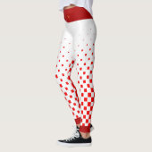 Rood- en witgradiëntcontroles met rode bovenzijde leggings (Links)