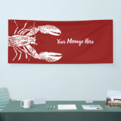 Rood- en witkreeft, gepersonaliseerd spandoek (Beurs)