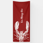 Rood- en witkreeft, gepersonaliseerd spandoek (Verticaal)