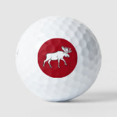 Rood- en witmazen golfballen (Voorkant)