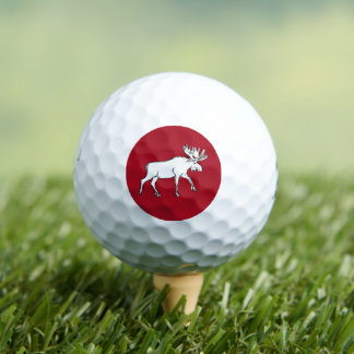 Rood- en witmazen golfballen