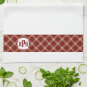 Rood- en witmonogrammen, geplakt theedoek (Gevouwen)