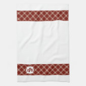 Rood- en witmonogrammen, geplakt theedoek (Verticaal)