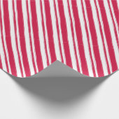 Rood- en witpapier met strips cadeaupapier (Hoek)