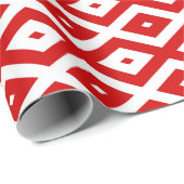 Rood- en witruitpatroon cadeaupapier (Rol Hoek)