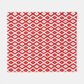 Rood- en witruitpatroon fleece deken (Voorkant (Horizontaal))