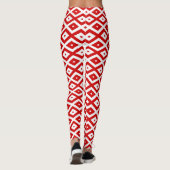 Rood- en witruitpatroon leggings (Achterkant)