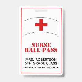 Rood- en witschool Ziekenhuis Pass Badge