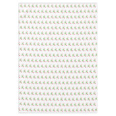 Rood- en witsnoepriet met kerstbal tafelkleed (Voorkant)