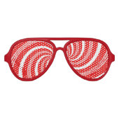 Rood- en witsnoepriet Twirl Aviator Zonnebril (Voorkant)