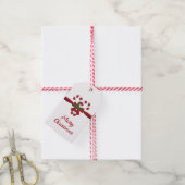 Rood- en witsnoeprietriemen, met krullen en met te cadeaulabel (Met Touw)