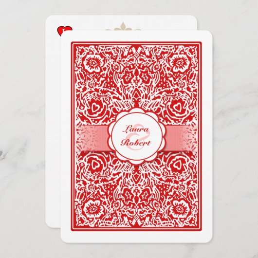 Rood- en witspelkaart Weddenschap Kaart (Voorkant / Achterkant)