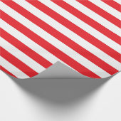 Rood- en witstrippapier cadeaupapier (Hoek)
