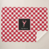 Rood- en witte buffelrenrendieren, speciaal gepers sherpa deken (Voorkant (horizontaal))