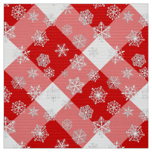 Rood- en witte buffels, geplakt met sneeuwvlokken stof