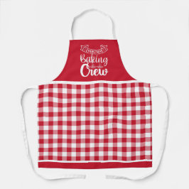 Rood- en witte buffels met kerstcadeaubonen schort