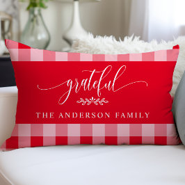 Rood- en witte buffels op Grateful Personalized Kussen