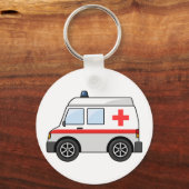 Rood- en witte Cartoon Sleutelhanger (Voorkant)