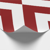 Rood- en witte Chevrons Cadeaupapier (Hoek)
