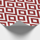 Rood- en witte Chevrons Cadeaupapier (Hoek)