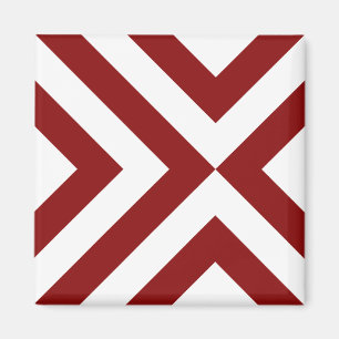 Rood- en witte Chevrons Magneet