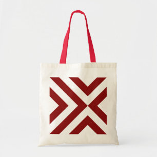 Rood- en witte Chevrons Tote Bag