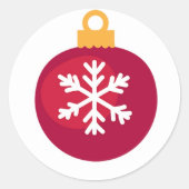 Rood- en witte feestdag ronde sticker (Voorkant)