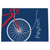 Rood- en witte fiets groot cadeauzakje (Voorkant)
