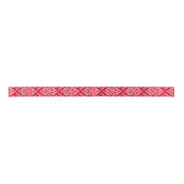 Rood- en witte Floral Damask Ribbon Lint (Voorkant)