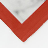 Rood- en witte fotovoltageband fleece deken (Hoek)