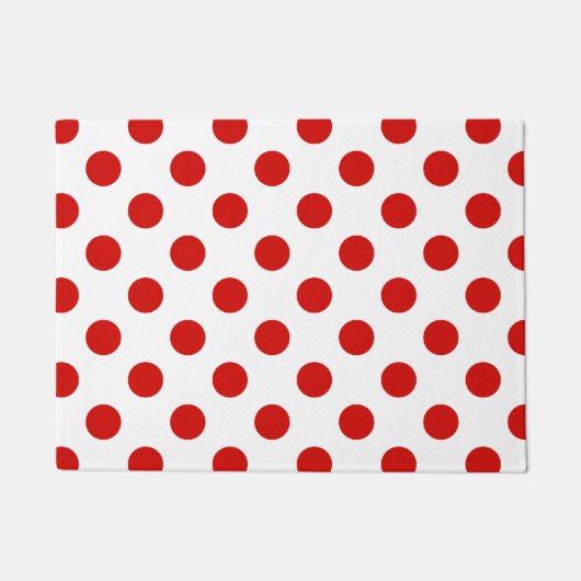 Rood- en witte haarvlekken deurmat (Voorkant)
