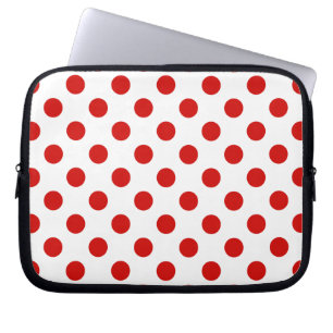 Rood- en witte haarvlekken laptop sleeve