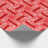 Rood- en witte kerst cadeaupapier (Hoek)