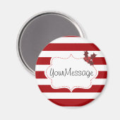 Rood- en witte kerst Magic Magneet (Voorkant / Achterkant)