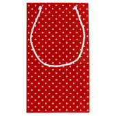 Rood- en witte kerstbomen klein cadeauzakje (Achterkant)