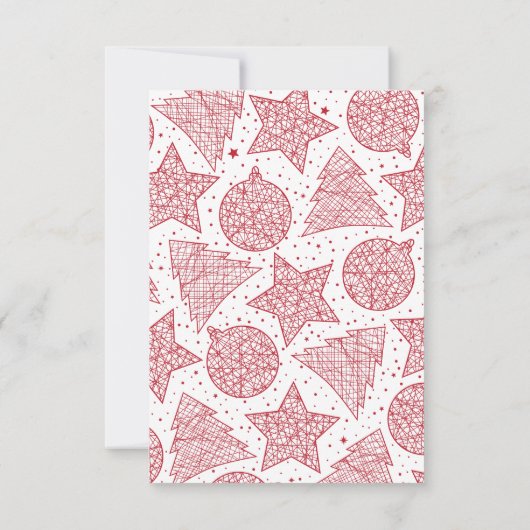 Rood- en witte kerstfeestdag — Fotokaart Kaart (Achterkant)