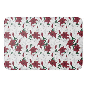 Rood- en witte kerstgalgen badmat