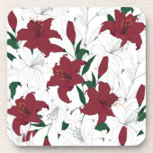 Rood- en witte kerstgalgen bier onderzetter (Voorkant)