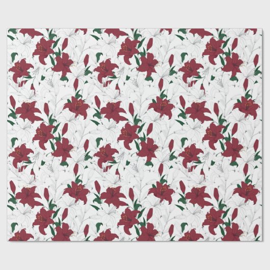 Rood- en witte kerstgalgen cadeaupapier (Vlak)