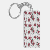 Rood- en witte kerstgalgen sleutelhanger (Voorkant Links)