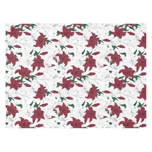 Rood- en witte kerstgalgen tafelkleed (Voorkant (Horizontaal))