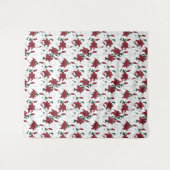 Rood- en witte kerstgalgen wandkleed (Voorkant (horizontaal))