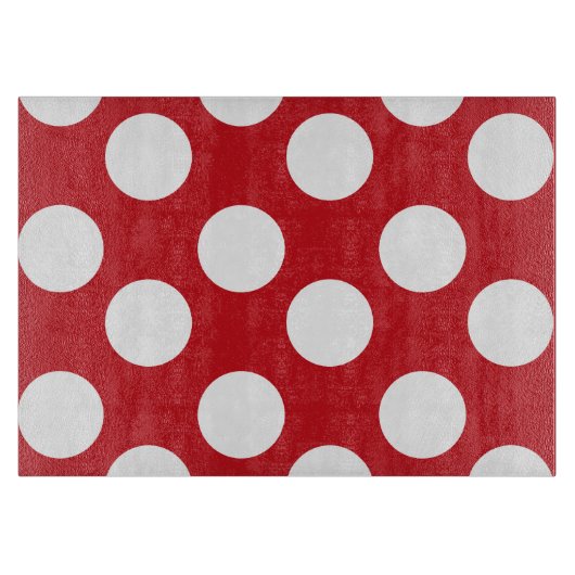 Rood- en witte poka-dot snijvlak snijplank (Voorkant)