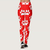 Rood- en witte poten leggings (Achterkant)