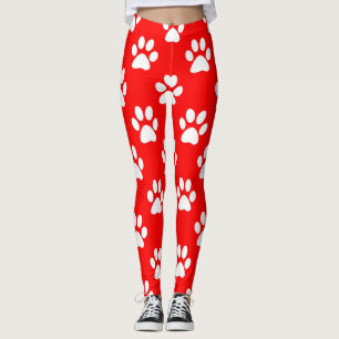 Rood- en witte poten leggings