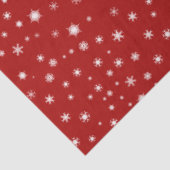 Rood en witte sneeuwvlok tissuepapier (Detail)