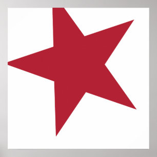Rood- en witte ster poster