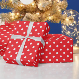 Rood- en witte Stippen A Cadeaupapier