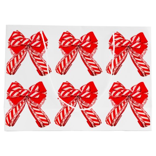 Rood- en witte tas groot cadeauzakje (Achterkant)