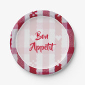 Rood- en witteboon Appetit Papieren Bordje (Voorkant)